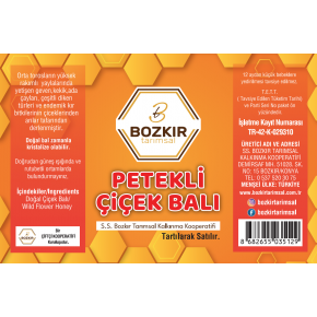 Bozkır Tarımsal Petekli Çiçek Balı